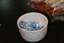 Hershey kisses with "It's a Boy" tags